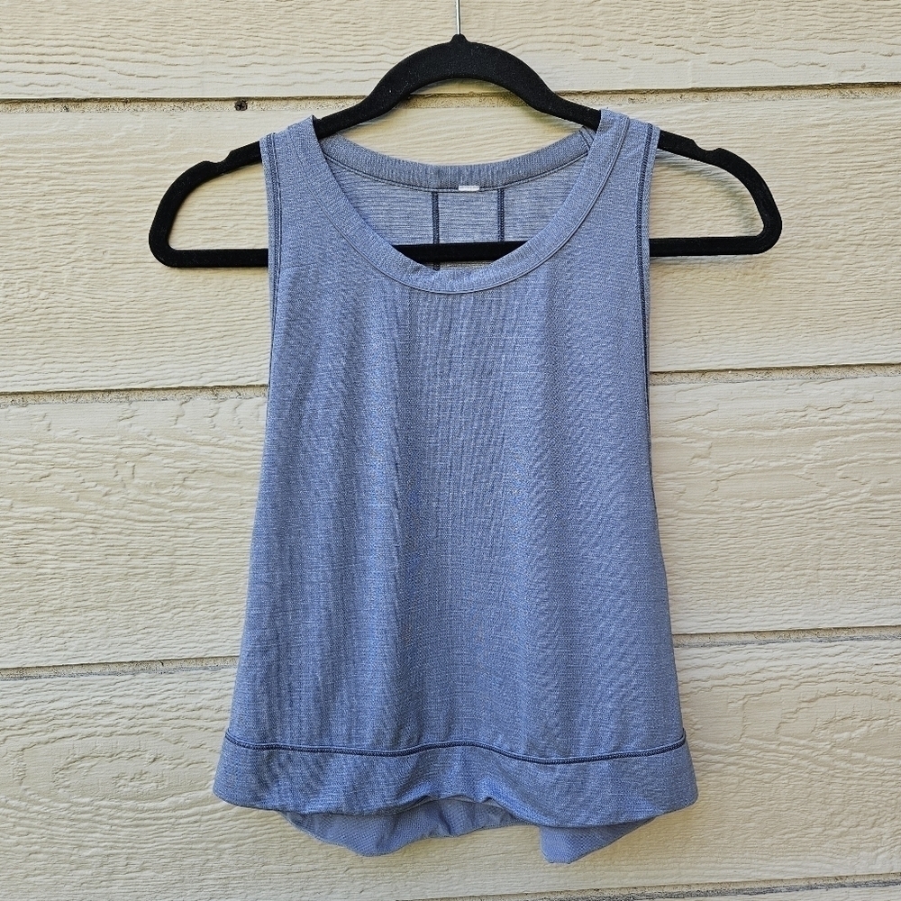 Lululemon Pace Perfect Tank Heathered Sterling See Measurements